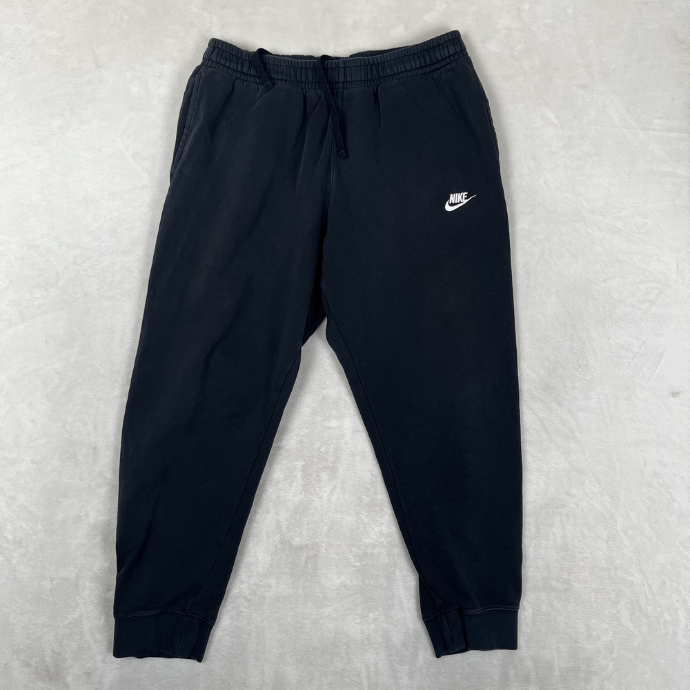 Nike Sweatpants Womens Large Black Fleece Joggers Elastic Waist Pockets Athletic